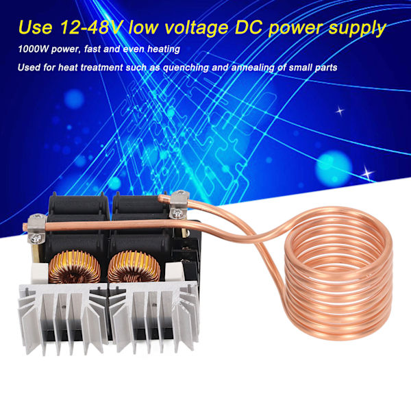 Uppvärmningsplatta PCB Högfrekvent Induktion ZVS Uppvärmningsmodul för Värmebehandling 1000W 12‑48V