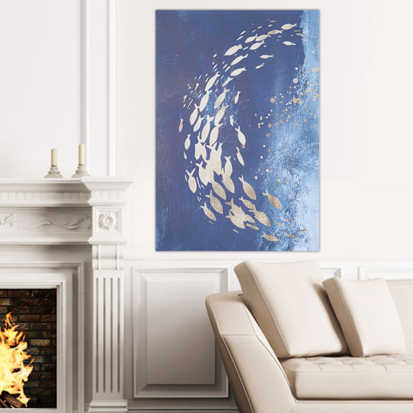 Hav och fisk canvas konst målning affisch väggdekor sovrum