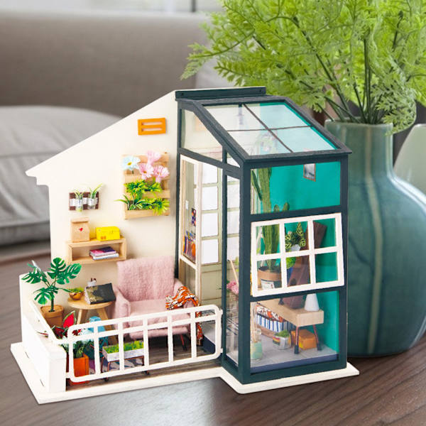 DIY Dockhus Sött Dockhus Miniatyrhus Leksakssats Perfekt