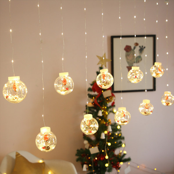 Christmas Curtain Light 8 Modes Led Window String Light for