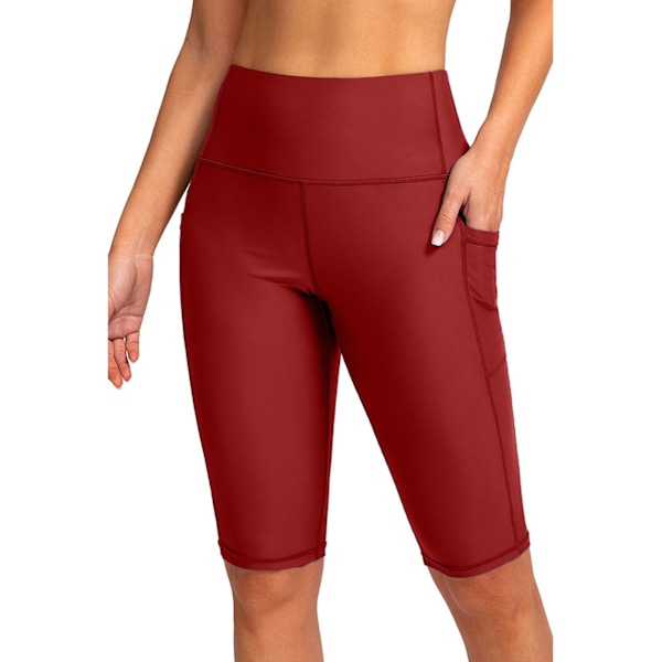 Dykshorts Dam Minskat Skav Lättvikt Mjuk Hudvänlig Våtdräkt Shorts för Surfing Tegelröd S