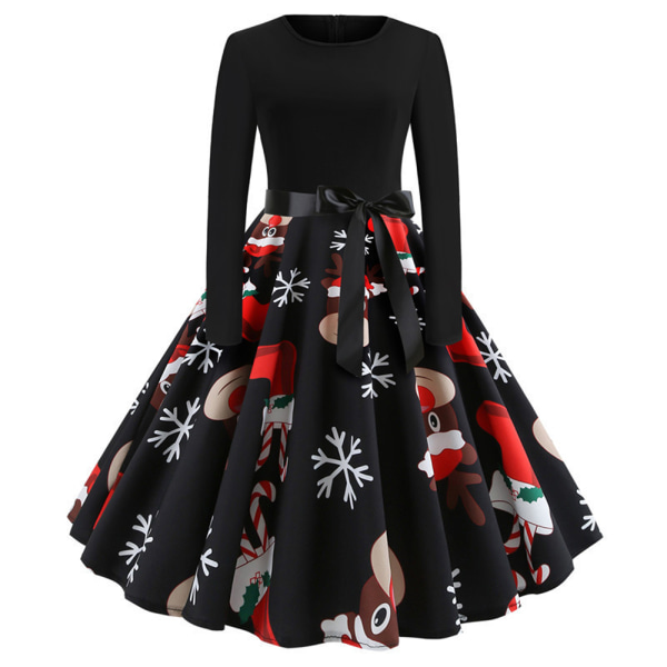 Women's Vintage Christmas Dress Cocktail Party Dress Holiday