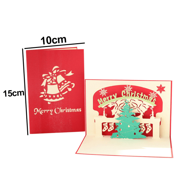 Christmas Greetings Pop Up Card,Christmas Cards, Kids Christmas