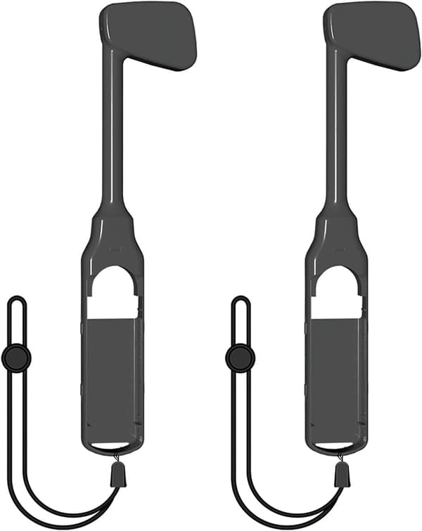Golfklubba Kompatibel med Mario Golf Switch Super Rush-spel, [1 par] Golf Rod Konsolkontrollspel Switch Controllers Movement Grip Game