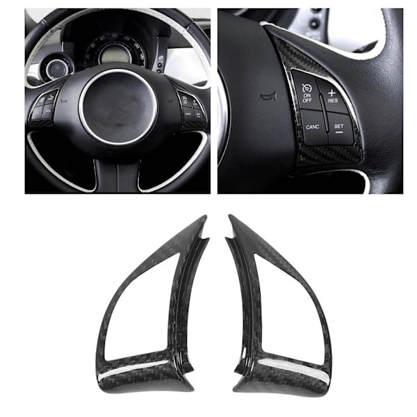 Rattknappspanel Trim Formgjuten Kåpa Kolfiber Exakt Passform Ersättning för Fiat 500 2012 till 2015