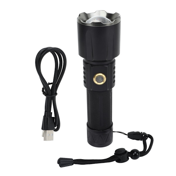 LED-ficklampor med högt ljusflöde, USB C-uppladdningsbar med magnetisk bas & klämma för EDC, aluminiumlegeringsmaterial, superljus taktisk för camping & vandring