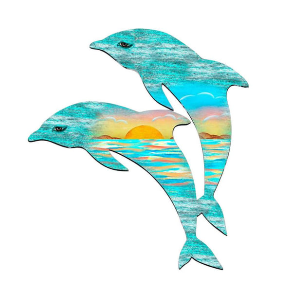 1 par Dolphin Wall Stickers Avtagbar undervattensdjurvägg