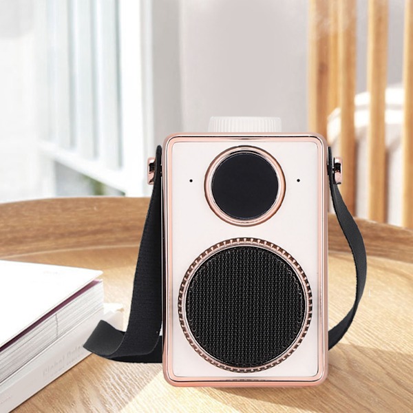 Bluetooth Högtalare ABS Mini Retro Gammaldags Trådlös Portabel Bluetooth Högtalare (Vit)