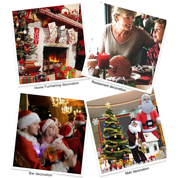 20pcs Mini DIY Christmas Hat Design Lollipop Top Wraps Toppers