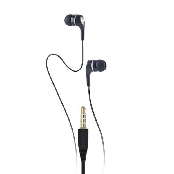 In-Ear Hörlurar/Headset 3,5mm Kontakt - Svart Svart