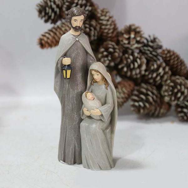 Julkrubba Figurer Prydnader Harts Figurer Traditionella