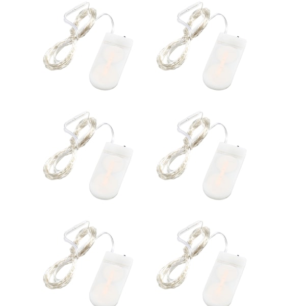 6Pack Fairy Lights Mini Copper Lights For Wedding Party Jar