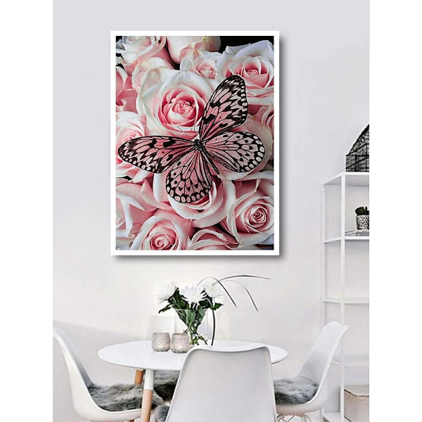 Diamond Painting / DIY 5D Diamantmålning - 30x40cm - Fjäril