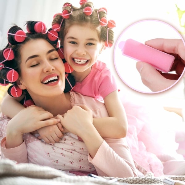 TG 36 st Skumrullar Flexibel Hårstyling Papiljotter Rosa