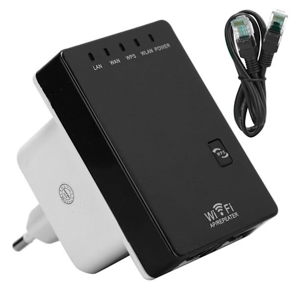 Trådlös Nätverksrouter Wifi Single Boost Repeater SSID Förstärkare 300mbps 100-240VEU Kontakt