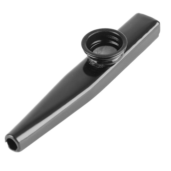 Metall Kazoo Aluminium Lättvikt Bärbar Kazoo Gitarrpartner Flöjt Musikinstrument Gåva Svart