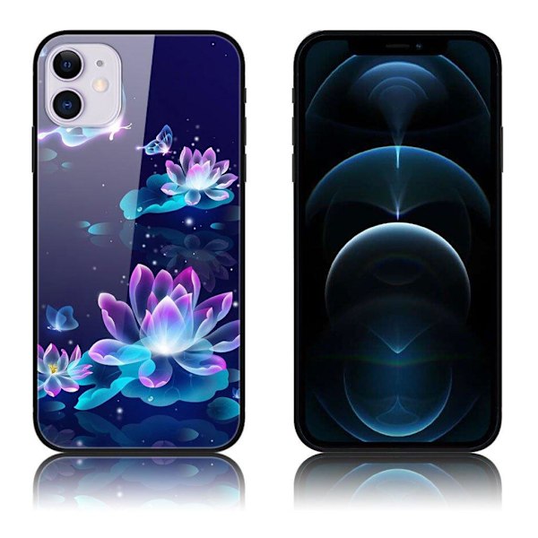 Fantasy iPhone 12 Pro / iPhone 12 skal - Lotusblomma Blå