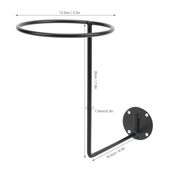 Hållbart hjälmförvaringsställ, hög lastkapacitet metallhjälmhängare för hjälmar i standardstorlek, platsbesparande väggmonterad design