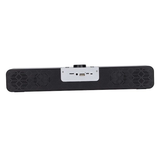 G12 Trådlös Bluetooth Klockradio med LED-Spegeldesign Multifunktionell Soundbar för PC Svart
