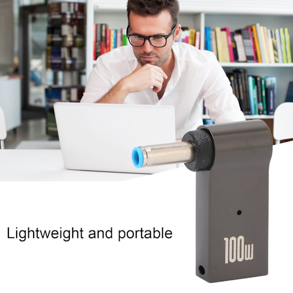 Mångsidig USB C till DC-adapter, 4,5x3,0 mm kontakt för exakt anslutning, aluminiumlegeringsskal med snabb värmeavledning för bärbara datorer, Universal PD