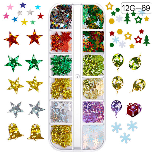 Colored Sequins Nails Art, Glitters Thin Paillette Flakes