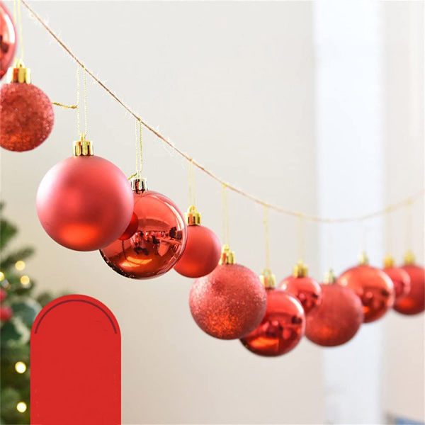 24pcs Weihnachtskugel Weihnachtsdeko glänzend und poliert
