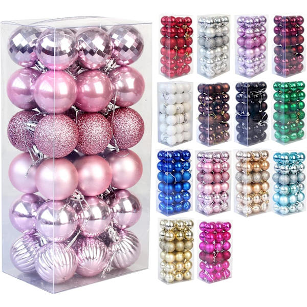 Christmas Balls Ornaments，36 Pcs Shatterproof Christmas Tree