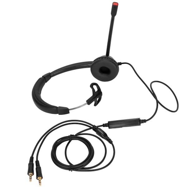 Kontorstelefon Headset för Förbättrad Röstklarhet, Professionell Mikrofon-Mute & Volymkontroll för Brusreducerande Mikrofon, Kristallklart Chattande i Bullriga Miljöer
