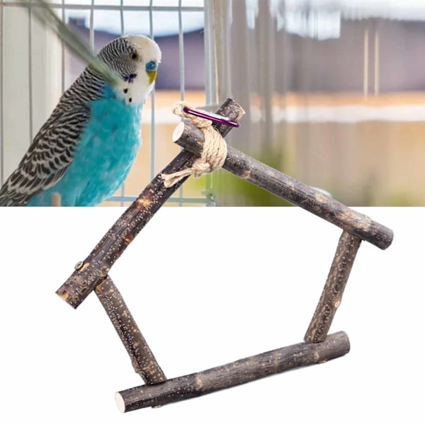 Papegojpinne Ställ Rolig Slipande Klor Lindrar Uttråkning Fågelbur Pinne Leksaker för Fågel Papegoja Undulat Parakit Conure Dvärgpapegoja Husform