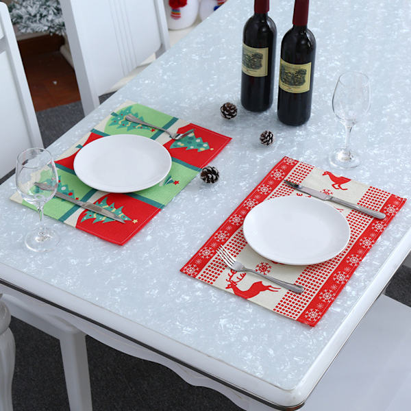 Christmas Table Mats Placemats Set of 4 Winter Holiday Xmas