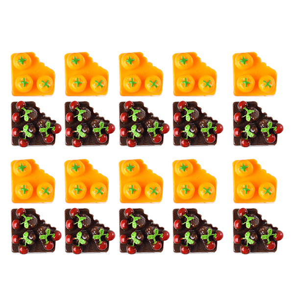 20 st Dekorationsaccessoarer, Tårtdekoration för Hantverkstillbehör Mobilskalsdekor Dark Yellow+Chocolate