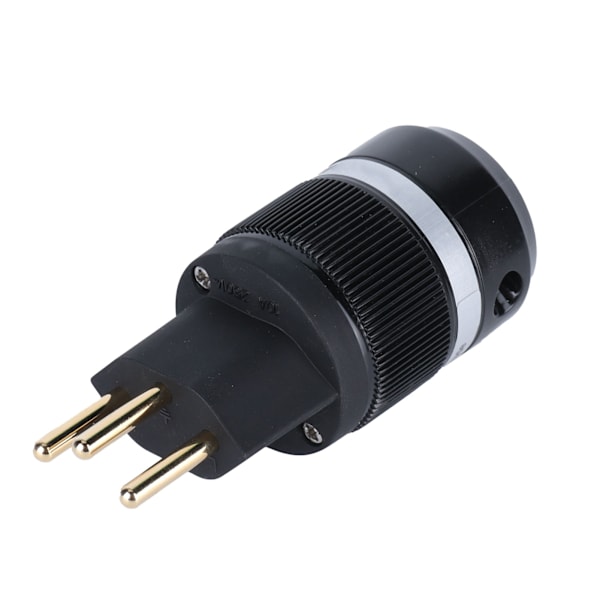 Monosaudio MS150G IEC-kontakt Mässing 24K Guldpläterad 3-Pin Strömkontakt för 6mm-18mm Kabeltråd 100-250V