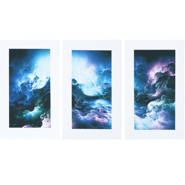 Vattentät Stjärnhimmel Triptych Målningar Fantastisk Triptych