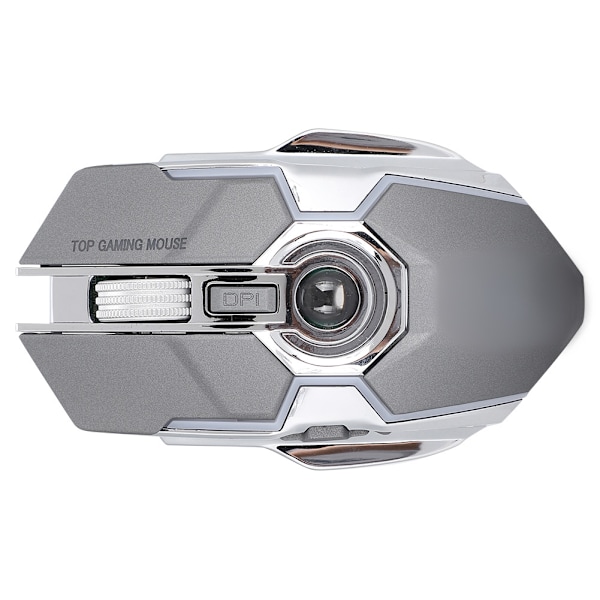 Trådlös Gamingmus Portabel 2.4GHz 1600DPI Tyst USB Optisk Laptop Desktop Datormus Grå