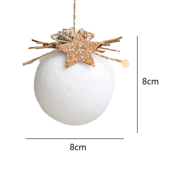 Christmas Ball Decoration, Christmas Tree Pendant, White Snow