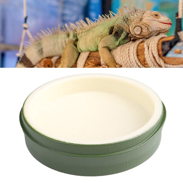 Reptilmat Vattenskål Droppresistent Unik Form Plast Liten Husdjursmatskål för Ödla Orm Sköldpadda L