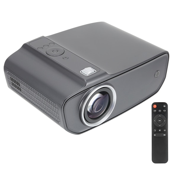 Mini Projektor Full HD 1080P LED Portabel Pärlgrå Projektionsutrustning för Hemmakontor UK-kontakt