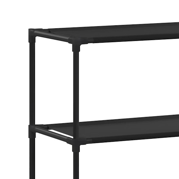 vidaXL Toaletthylla med 3 hyllplan svart 53x28x169 cm Svart