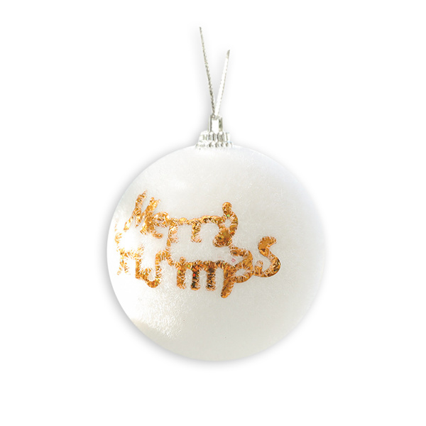 Christmas Baubles Foam 6cm x 6 with Gold Glitter Christmas