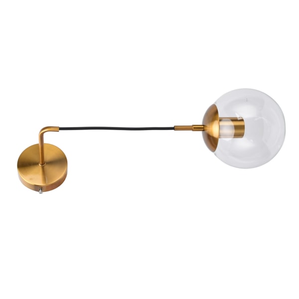 Modern Retro Vägglampa Dekorativ Minimalistisk Glaskula E27 Vägglampa för Vardagsrum Sovrum Studie 110‑240V