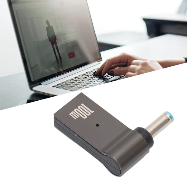 Mångsidig USB C till DC-adapter, 4,5x3,0 mm kontakt för exakt anslutning, aluminiumlegeringsskal med snabb värmeavledning för bärbara datorer, Universal PD