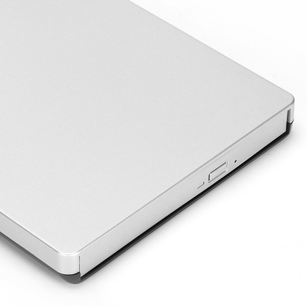 Extern DVD-enhet USB2.0 Portabel DVD-spelare för Windows XP/ Wind10/ Vista/7/Linux/OS X Silver