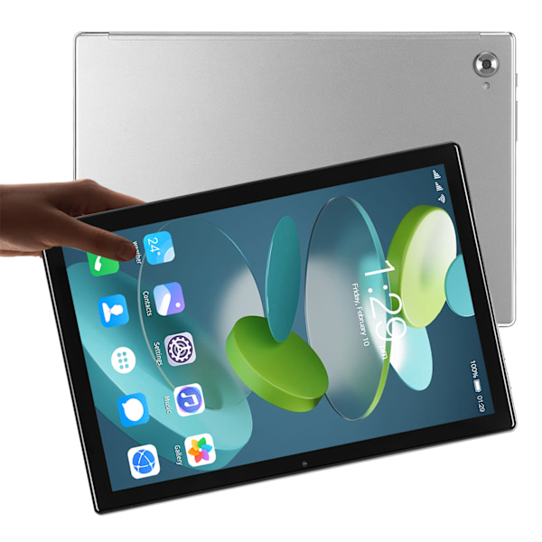 10,1 tums Tablet FHD 8GB RAM 256GB ROM Octa Core CPU Dubbel Kamera 5G WiFi 4G LTE Tablet med BT Tangentbord 100‑240V EU-kontakt