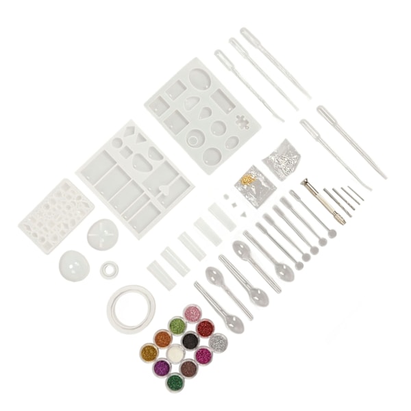 DIY Limform Set Silikonformar Droppare Rörpinne Skopa Nålar Verktygssats för Att Göra Hängsmycke Smycken Armband