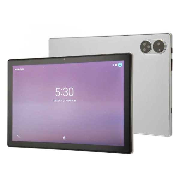 10-tums surfplatta för Android 11 Octa Core-processor 6 GB 256 GB 5 GWIFI 5 MP fram 13 MP bakre 4G-samtalssurfplatta 100–240 V grå EU-kontakt