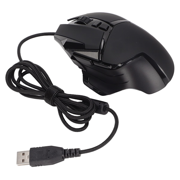 Ergonomisk Gamingmus Justerbar DPI Optisk Motor RGB Bakgrundsbelyst Plug and Play Trådbunden Mus