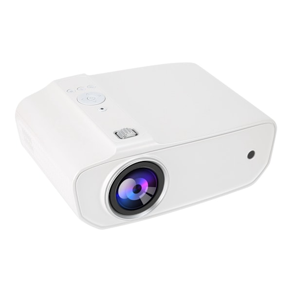 Mini Projektor Full HD 1080P LED Portabel Pärlvit Hemmakontor Projektionsutrustning US-kontakt