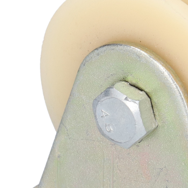 50mm V-formad spårhjul, tungt utförande, styvt hjul med 2,5 mm fäste för lyftutrustning