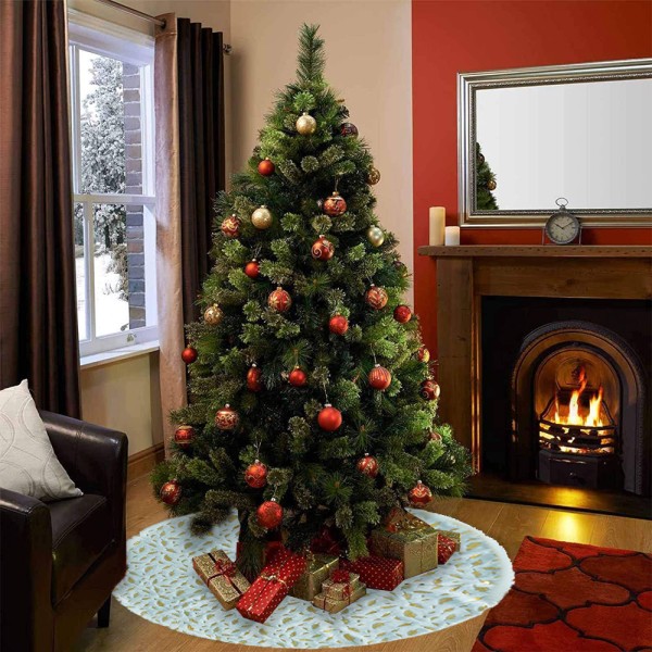 Christmas Tree skirt stylish tree skirt and sequined snowflake