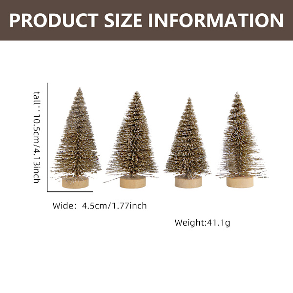 Mini Christmas Trees for Christmas Decor, 4Pcs Artificial